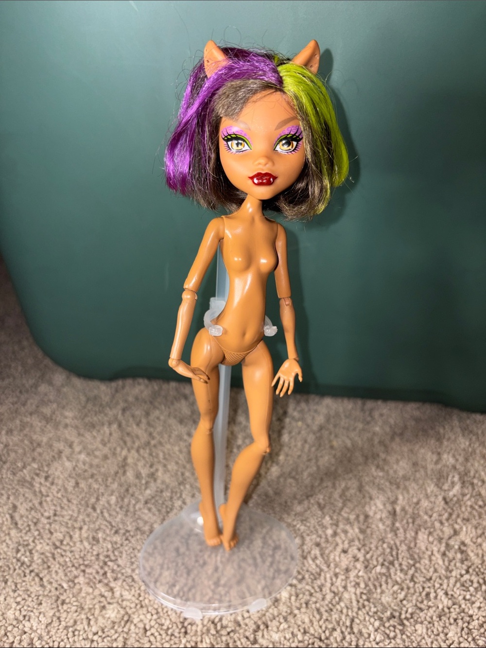 Monster High Clawdeen Wolf New Scaremester 2013 G1 Doll Nude